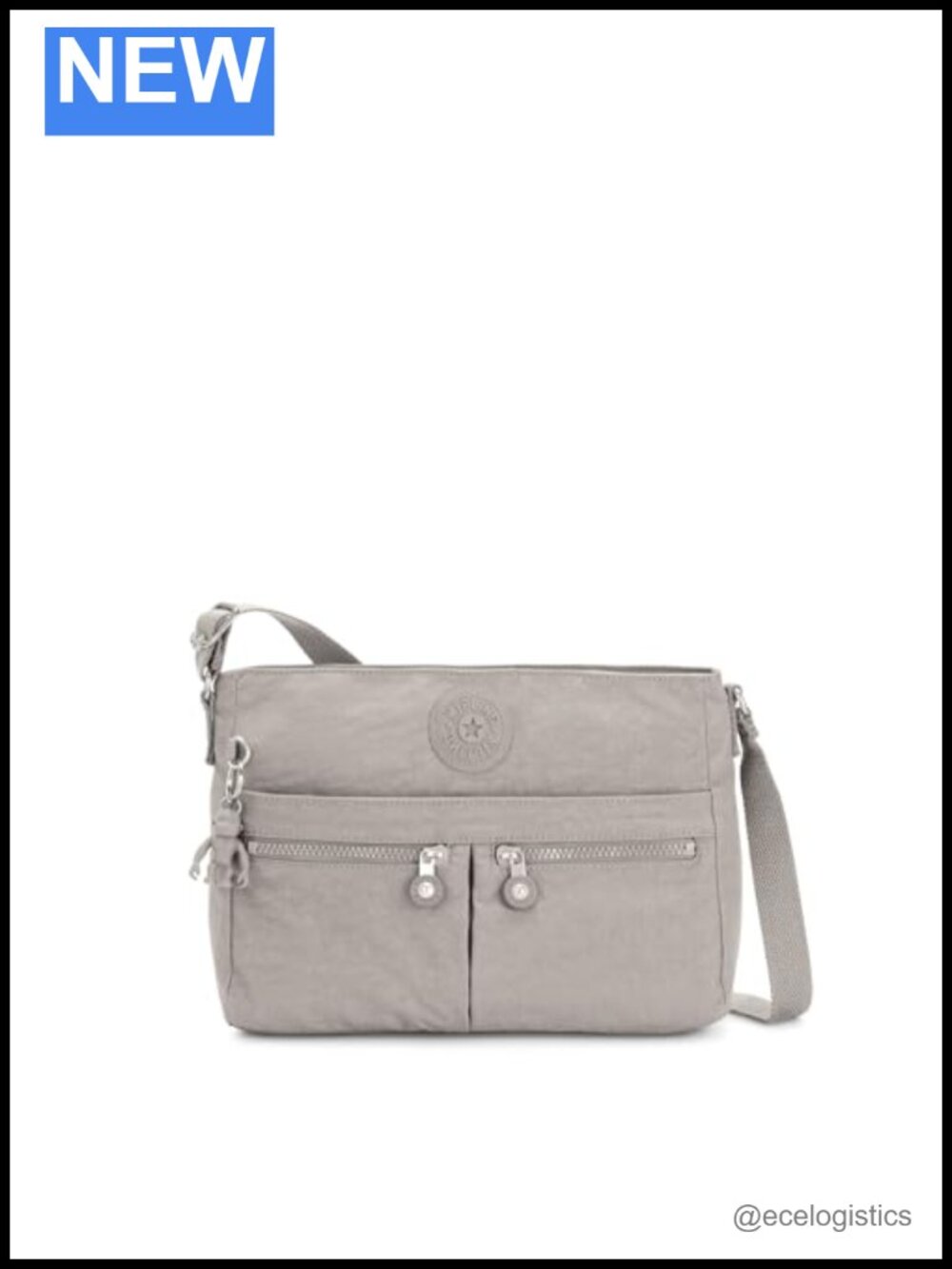 Kipling New Angie Lightweight Nylon Crossbody Bag Travel Handbag Adjustable